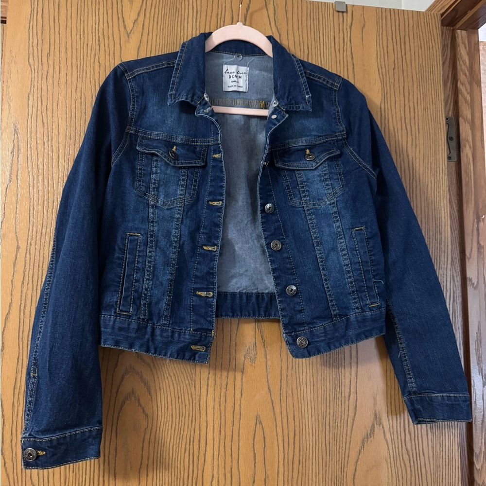 Love Tree Dark Blue Jean Jacket